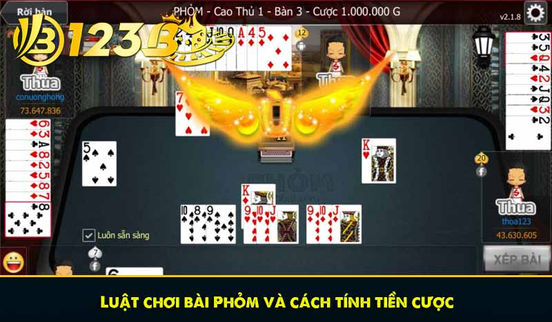 Luật chơi bài Phỏm và cách tính tiền cược